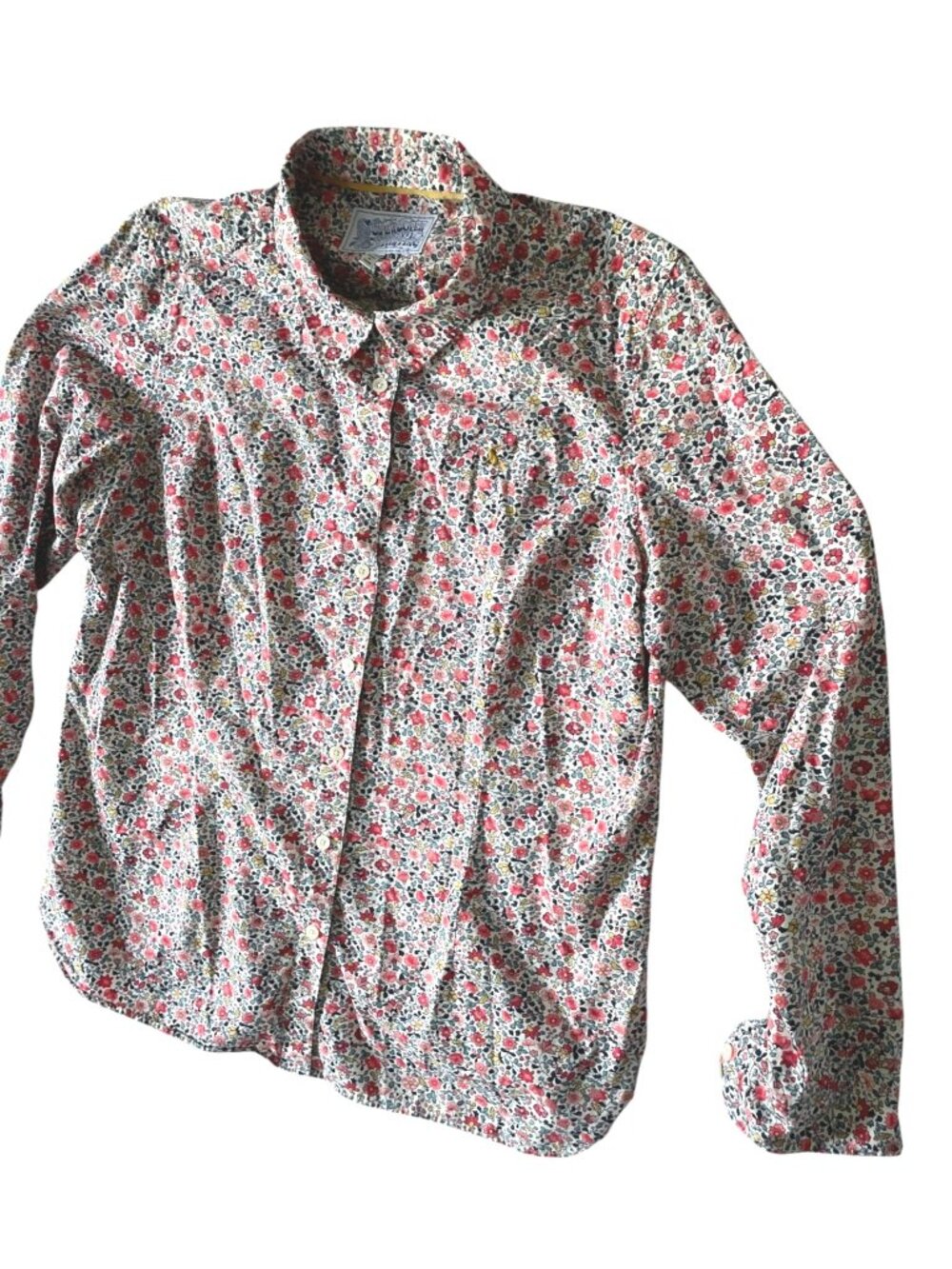 Joules SuperDuper Shirting Ditzy Floral Print 100% Cotton Button Down Blouse 14 - Picture 3 of 10